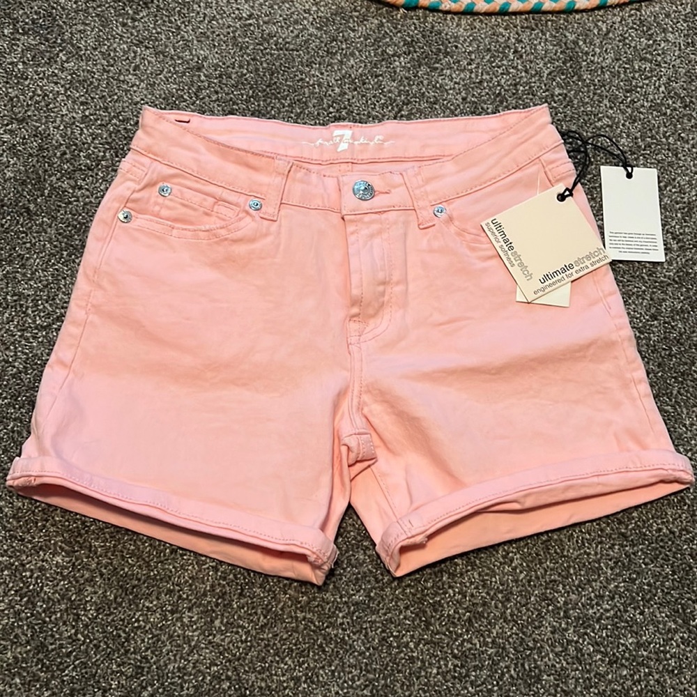 7 for all mankind girls denim shorts size 14